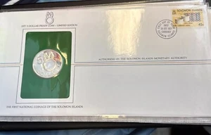 SOLOMON ISLANDS, ‘FIRST DAY OF ISSUE PRESENTATION SET-Sterling SILVER! $5- - Picture 1 of 9