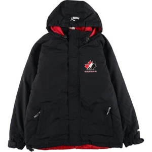 Used PUMA Back Embroidered Padded Hoodie Puffer Jacket Men's M - Picture 1 of 13