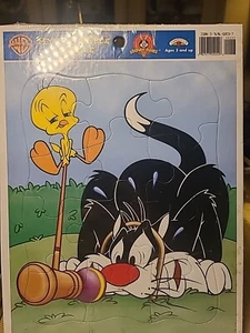 1998 Neu Looney Tunes Tweety Sylvester 12 Stück Tablett Rahmen Puzzle - Bild 1 von 11