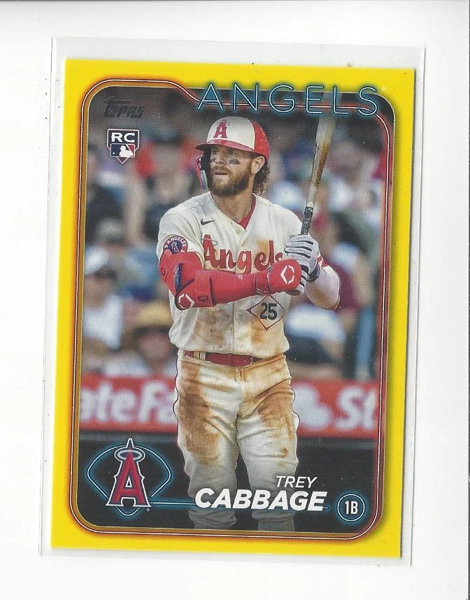 2024 Topps Yellow #321 Trey Cabbage Rookie Angels - Image 1 of 1