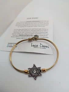 BRAND NEW Luca + Danni Snowflake Bangle Bracelet With mini Swarovski Crystals - Picture 1 of 5