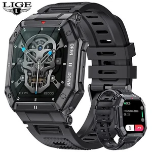 Military Smart Watches Men,5ATM Waterproof Outdoors Sport Fitness Tracker Watch - Zdjęcie 1 z 29