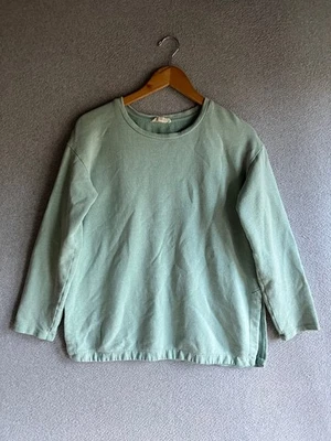 Eileen Fisher Sweater Womens XS Blue Pullover Organic Cotton Linen Blend - Image 1 of 4