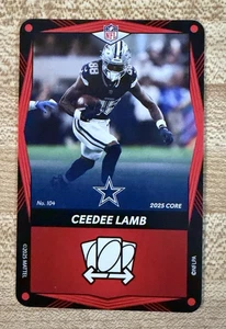 2025 Uno Elite Core Edition Football RED Card 104 CeeDee Lamb Dallas Cowboys - Picture 1 of 3