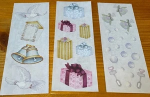 Creative Memories Boda lote de 3 tiras de estudio - moderno, burbujas, paloma, regalos - Imagen 1 de 1