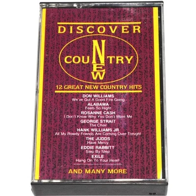 Discover New Country (Cassette Tape 1986) 80s Country Music PLAY TESTED - Image 1 of 4