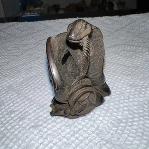 Pietra intagliata a mano granito marmo cobra, statuina serpente miniatura 1-1/2" - Foto 1 di 7