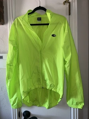Chaqueta de ciclismo Canari grande nueva sin etiquetas verde fluorescente San Diego  Foto 1 de 3