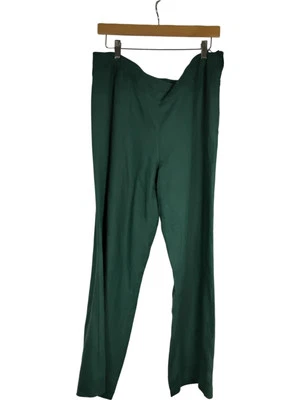 Pantalón Laura Ashley Verde Bordado Lino UK16 Cintura 36 Interior Pierna 28 Foto 1 de 4