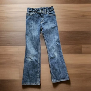 Wrangler Bootcut Jeans Girls Cowboy Western Blue Denim Adjustable Size 10 - Picture 1 of 3