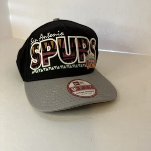 NEW ERA 9FIFTY NBA HARDWOOD CLASSICS SAN ANTONIO SPURS ADJUSTABLE HAT SIZE M-L - Picture 1 of 5