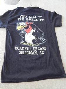 NEVER WORN ROAD KILL CAFE US 66 SELIGMAN ARIZONA T-SHIRT U KILL IT WE GRILL IT - Picture 1 of 6