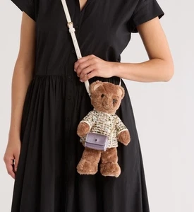 Kate Spade New York Katey Bear Tweed Teddybär Umhängetasche Handtasche - NEU - Bild 1 von 10