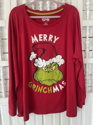 The Grinch Dr. Seuss womens 3X(22W-24W) Grinch Christmas long sleeve T-Shirt Q11 - Image 1 of 4