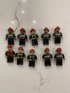 Feuerwehrleute Minifiguren Lot Baustein Lego kompatibel Set (10) - Bild 1 von 7