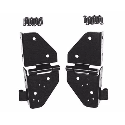 Rugged Ridge 11209.01 Black Windshield Hinge Set for Jeep Wrangler CJ Scrambler - Image 1 of 3