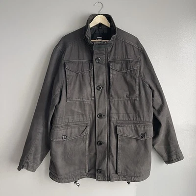 G Star Raw Falco Field Jacket Men's Washed Cotton Military Utility Cargo Gray XL - Image 1 of 4