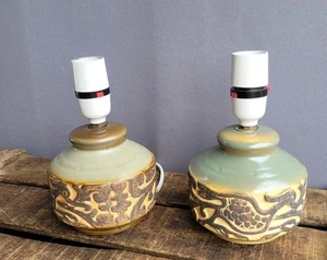 Par de lámparas de cerámica Royal Ramsey MCM Mid Century estilo alemán occidental vintage - Imagen 1 de 11