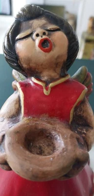 Original Lene Thun Engel Bozen Italy Keramik Handgefertigt ca. 18,5 cm rot - Bild 1 von 4