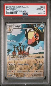 2023 Pokemon Pal En-Paldea Evolved Illustration Rare #228 Farigiraf PSA 10 - Bild 1 von 3