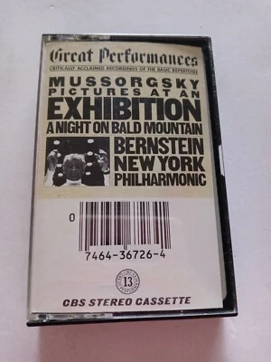 Leonard Bernstein - Mussorgsky Pictures at an Exhibition CBS Cassette Tape - Image 1 of 4