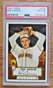 1952 Topps PSA 4 VG-EX #212 Ned Garver St. Louis Browns