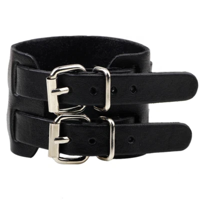 Brazalete de cuero brazalete envolvente ajustable punk rock para mujeres hombres Foto 1 de 4