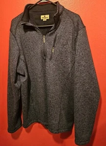 MENS WOOLRICH FLEESE JACKET .75 ZIPPER CHARCHOL SIZE XL - Picture 1 of 9