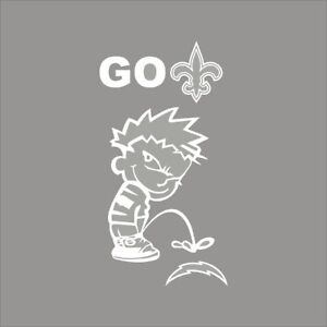 Go Saints Pee on Chargers 1 Color NFL Window Wall Vinyl Decal Sticker
