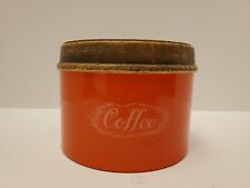 Vintage Metal Coffee Canister Burlington Woodbury Cheinco 1970 plastic lid