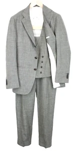 Suitsupply Havana Herren Anzug UK40R Wolle Seide Leinen 3-Piece Slim Mischung - Bild 1 von 22