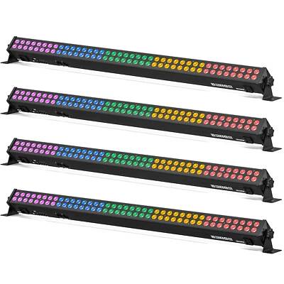 US Stage Lighting 80LEDs Wall Washer Light DMX RGBW Strobe Beam DJ Effect Lights - Image 1 of 4