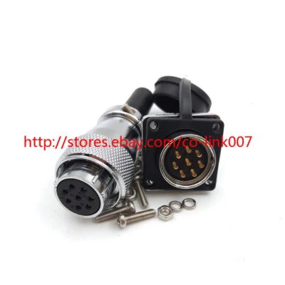 WS20 8pin Waterproof Aviation Connector Plug & Square Socket - Image 1 of 4