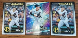 2024 Topps Series 1 Henry Davis Three Card ROOKIE Lot!! Pirates!! - Picture 1 of 2