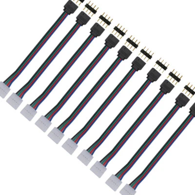 10-100pcs 4PIN Male/Female Connector Wire Cable For 3528 5050 RGB LED Strip - Image 1 of 4