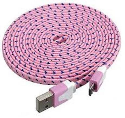 Cable de carga de datos trenzado de tela de fideos planos MICRO USB PARA Samsung galaxy s6 s7+ Foto 1 de 4