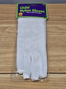 NEW Child Nylon Gloves 1 Pair Of White Costume 6+ - Picture 1 of 5