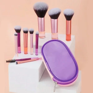 10Pcs Mini Makeup Brush Set | Eyeshadow, Foundation, Blush & Concealer Brushes - Picture 1 of 14