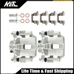 2pcs Calipers & Brackets For 2005-08 INFINITI G35; 09-10 G37; 06-09 Nissan 350Z - Picture 1 of 18