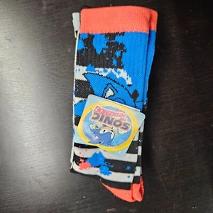 Boys Sonic the Hedgehog Athletic Crew Socks 3 Pair Shoe Size 5-8 (Ages 7 - 12) - Picture 1 of 4