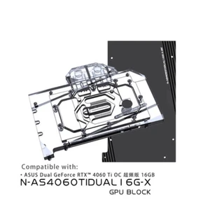 Open Box:Bykski GPU Water Block For ASUS Dual GeForce RTX 4060Ti OC 16GB - Bild 1 von 14