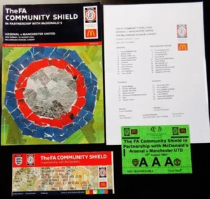 Arsenal FC V Manchester United FC MINT Programme + Pack Community Shield 2003 - Picture 1 of 6