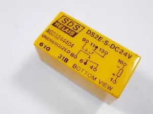 SDS Relay Gold DS2E-S-DC24V Gold 24V 2xUM 125V 0,6A #13-100 - Picture 1 of 11