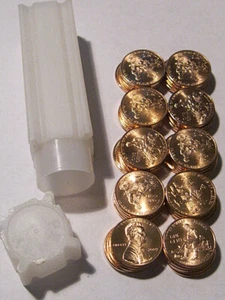 2009 P Lincoln Formative 1c Cent 50 Coin Roll Uncirculated Satin Finish SMS - Picture 1 of 3