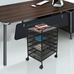 6-Drawer Rolling File Cabinet Rolling Slim Storage File Cabinet Cart Organizer - Picture 1 of 22