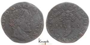 Italia-Nápoles, Felipe II de España, Cu Tornese 1582, MIR 192/13-16, 6,83g. - Imagen 1 de 1