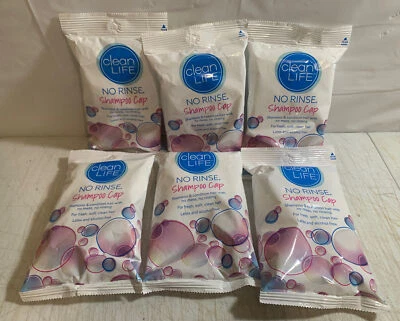 CleanLife Products Lot Of 6 No Rinse Shampoo Cap E6 - Image 1 of 4