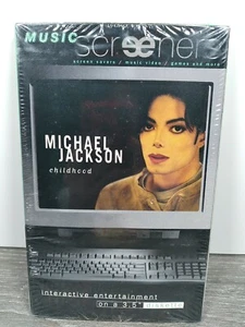 MICHAEL JACKSON Childhood Music SCREENERS 1995 Sony Video Game 3.5" Diskette MJ - Imagen 1 de 12