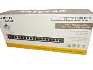 NEW NETGEAR PROSAFE FS116 FAST ETHERNET SWITCH 16 PORT 10/100 - Picture 1 of 4