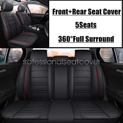 Fits 2009-2018 Hyundai Santa Fe 5-Seats Car Seat Covers PU Front + Rear Cushion - Image 1 of 4